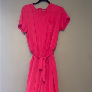 New York and Company Hot Pink Jumpsuit